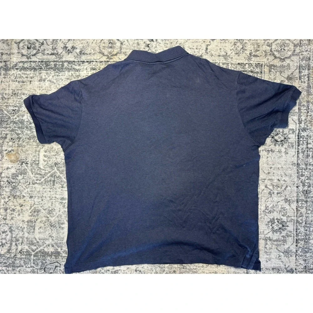 Polo Ralph Lauren Mens 2XB Big Tall Navy Blue Flesh Pony Polo Shirt Short Sleeve